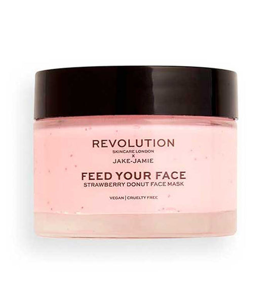 Revolution Skincare - Maschera Viso illuminante Feed your face x Jake-Jamie - Donut alla fragola
