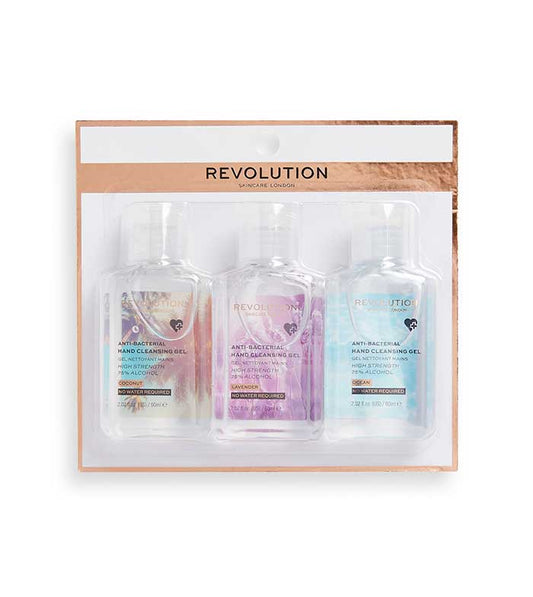 Revolution Skincare - Confezione da 3 gel igienizzanti per le mani