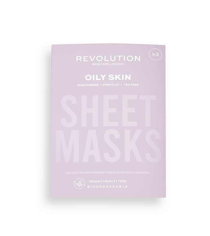 Revolution Skincare - Confezione da 3 maschere per pelli grasse