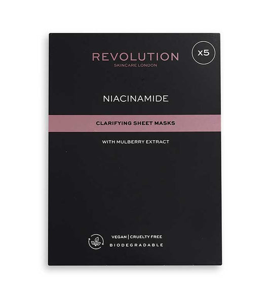 Revolution Skincare - Confezione da 5 Maschere Illuminanti con Niacinamide