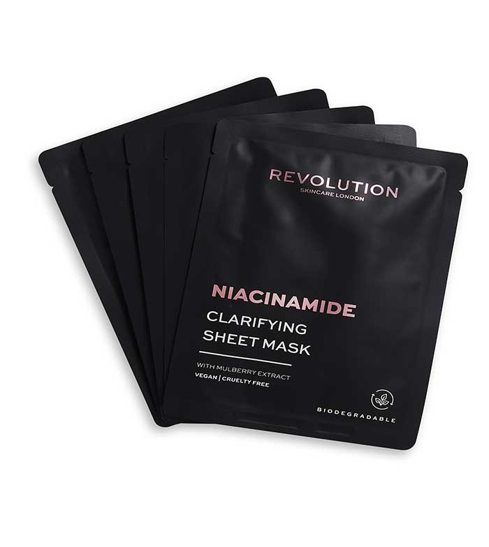 Revolution Skincare - Confezione da 5 Maschere Illuminanti con Niacinamide
