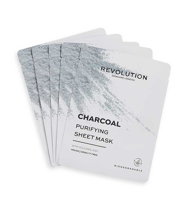 Revolution Skincare - Confezione da 5 maschere al carbone