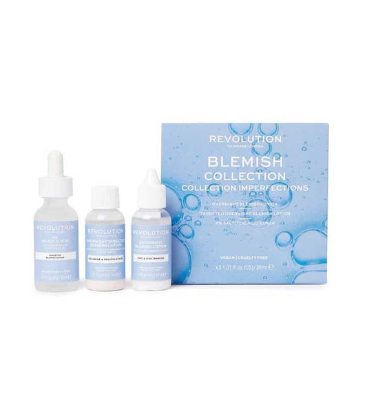 Revolution Skincare - Lozione imperfezione + Siero + Lozione essiccante Blemish Collection