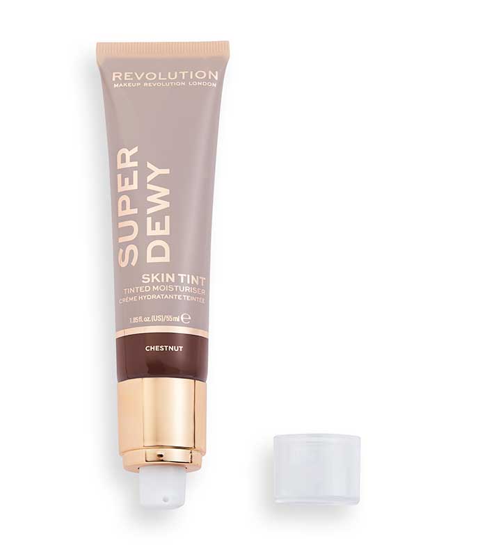 Revolution - *Super Dewy* - Crema idratante colorata Super Dewy Skin Tint - Chestnut