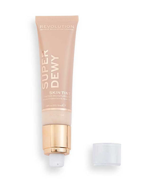 Revolution - *Super Dewy* - Crema idratante colorata Super Dewy Skin Tint - Light Beige