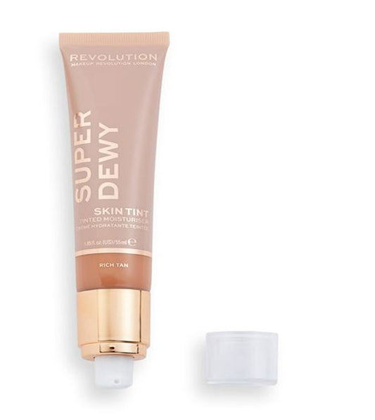 Revolution - *Super Dewy* - Crema idratante colorata Super Dewy Skin Tint - Rich Tan