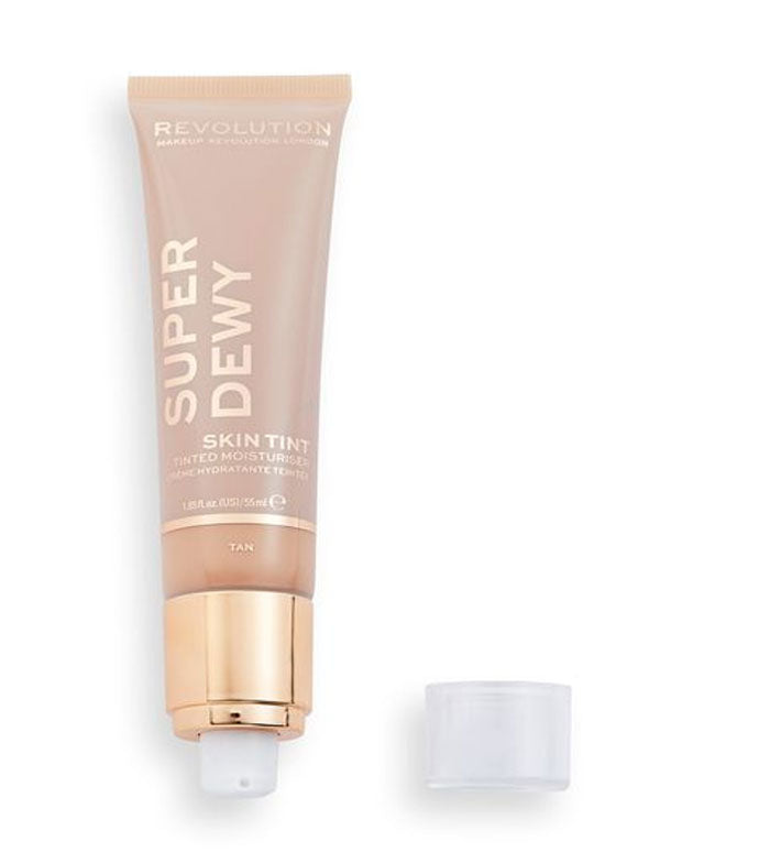 Revolution - *Super Dewy* - Crema idratante colorata Super Dewy Skin Tint - Tan